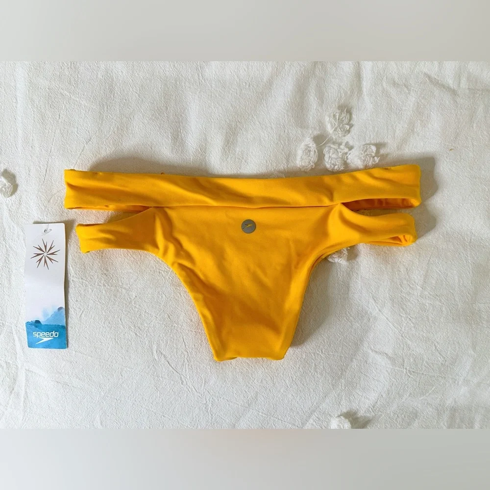 NWT Speedo Trinity Hipster Bikini Bottom - Mango - XS - Picture 7 of 9
